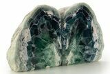 Polished Purple, Blue, and Green Fluorite Bookends - Mexico #335274-2